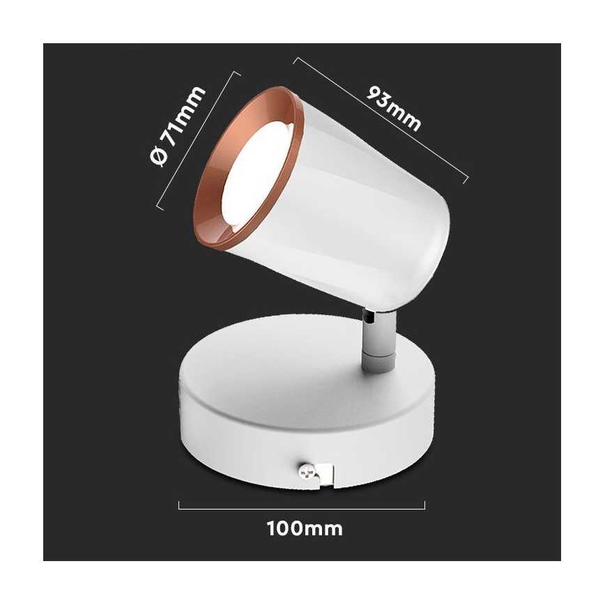 LED Zidna reflektorska lampa LED/5W/230V 4000K bela