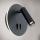LED Zidna reflektorska lampa LENNY LED/6W/230V + LED/3W crno