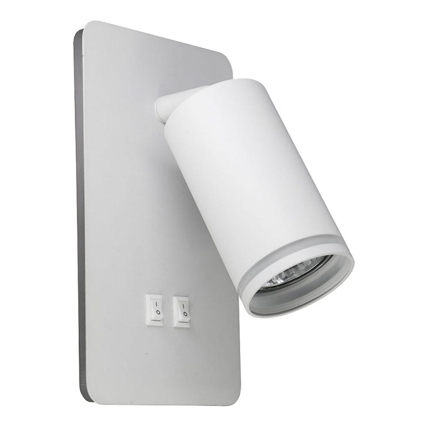 LED Zidna reflektorska lampa PARIS 1xGU10/10W/230V + LED/6W/230V bela