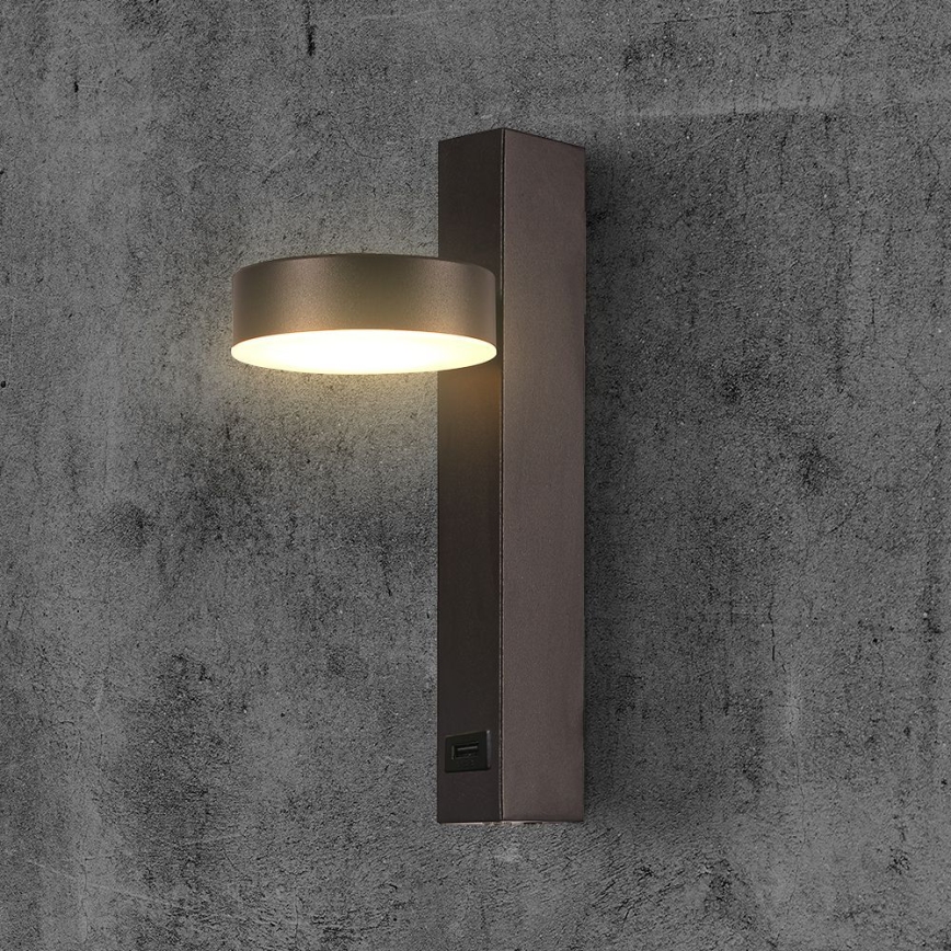 LED Zidna reflektorska lampa sa USB portom LED/8W/230V 3000K