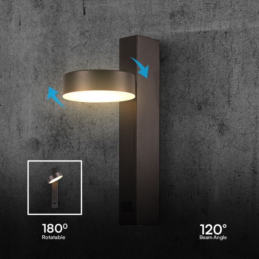 LED Zidna reflektorska lampa sa USB portom LED/8W/230V 3000K