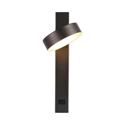 LED Zidna reflektorska lampa sa USB portom LED/8W/230V 3000K