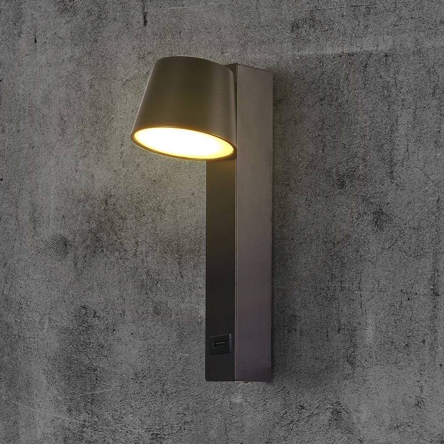 LED Zidna reflektorska lampa sa USB portom LED/8W/230V 3000K
