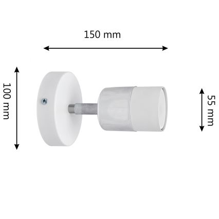 LED Zidna reflektorska lampa TUBSSON 1xGU10/4,8W/230V bela/sjajni krom