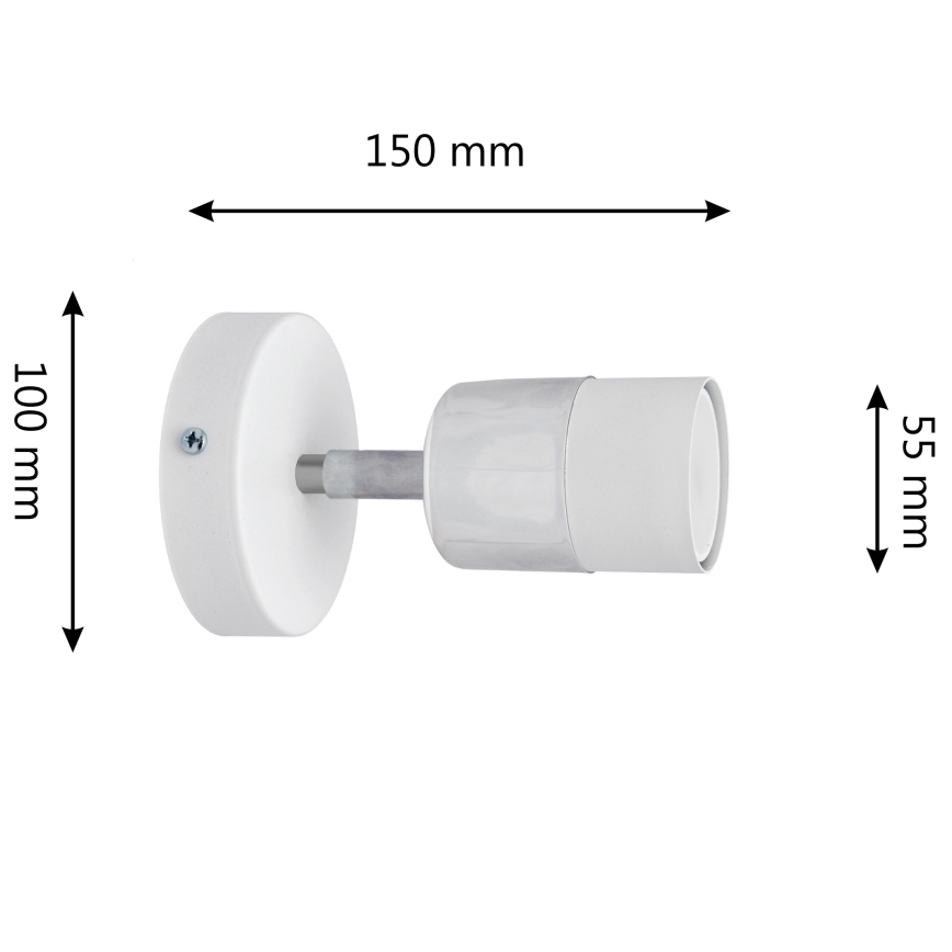 LED Zidna reflektorska lampa TUBSSON 1xGU10/4,8W/230V bela/sjajni krom