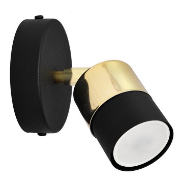 LED Zidna reflektorska lampa TUBSSON 1xGU10/4,8W/230V crno/zlatna