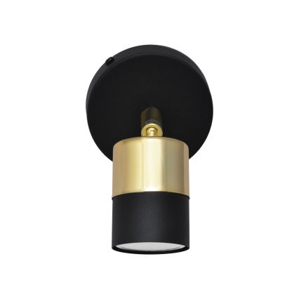 LED Zidna reflektorska lampa TUBSSON 1xGU10/4,8W/230V crno/zlatna