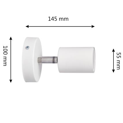LED Zidna reflektorska lampa TUNE 1xGU10/4,8W/230V bela