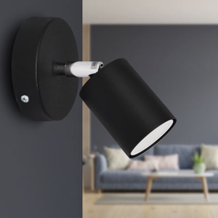 LED Zidna reflektorska lampa TUNE 1xGU10/4,8W/230V crno