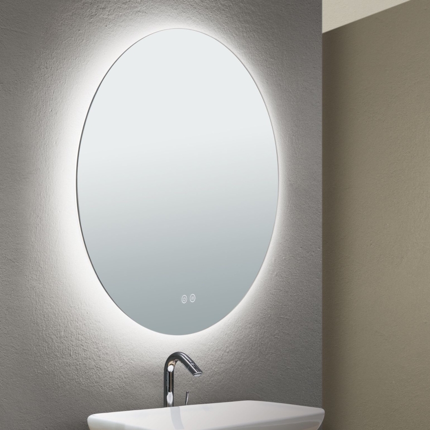 LED zidno ogledalo za kupatilo sa grejačem i pozadinskim osvetljenjem FOCUS LED/25W/230V 3000/4200/6000K prečnik 60 cm IP44