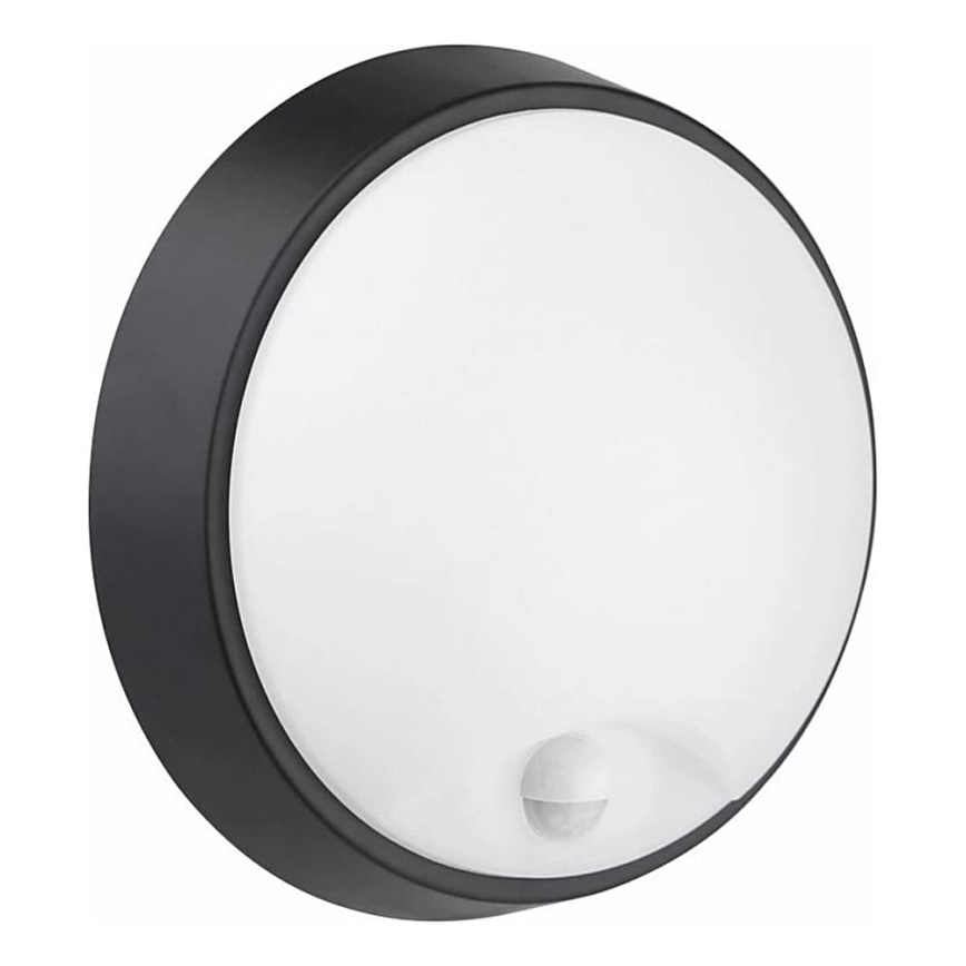 LED Zidno spoljašnje osvetljenje sa senzorom LED/12W/230V 3000/4000/6500K IP65 crno