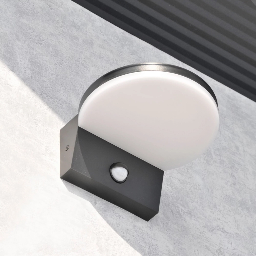 LED Zidno spoljašnje osvetljenje sa senzorom TESA LED/10W/230V IP54 crno