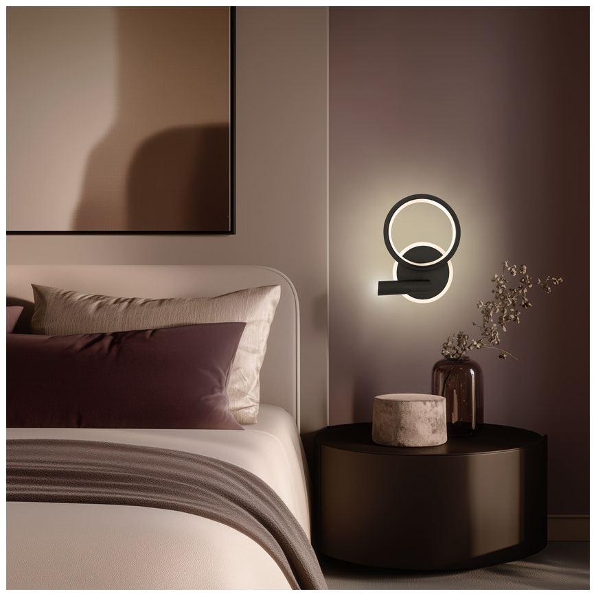 LED zidno spot svetlo MONET LED/16W/230V crna
