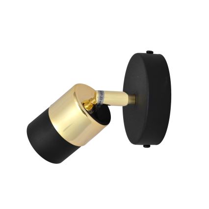 LED zidno spot svetlo TUBSSON 1xGU10/4,8W/230V crna/zlatna