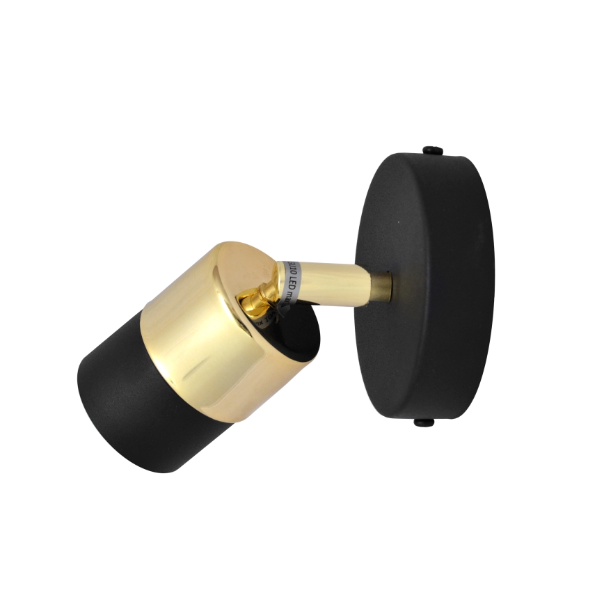 LED zidno spot svetlo TUBSSON 1xGU10/4,8W/230V crna/zlatna