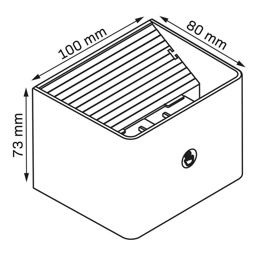 LED prigušiva zidna dodirna svetiljka sa senzorom MIRI LED/2,5W/3,7V 3000/4000/6400K 4000 mAh bela