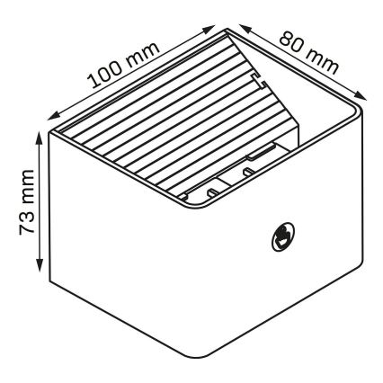 LED prigušiva zidna dodirna lampa sa senzorom MIRI LED/2,5W/3,7V 3000/4000/6400K 4000 mAh crna