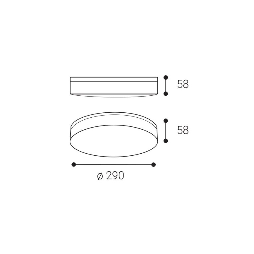 LED2 - LED kupatilsko stropno svetlo YPSO LED/22W/230V 3000/4000K IP54 prečnik 29 cm belo