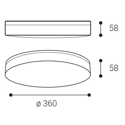 LED2 - LED plafonsko svetlo za kupatilo YPSO LED/30W/230V 3000/4000K IP54 prečnik 36 cm belo