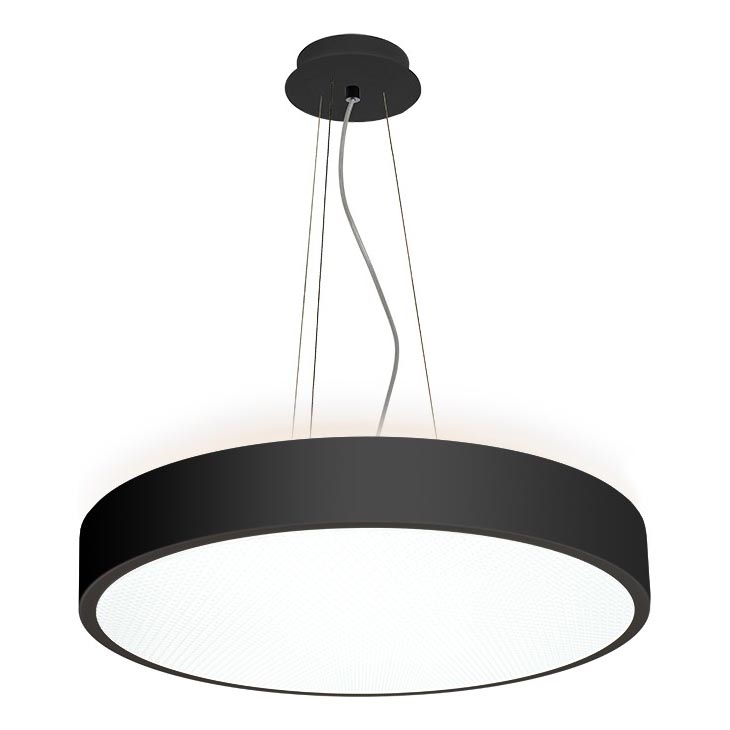 LED2 - LED luster na sajli ROTO LED/48W/230V 2700K/3300K/4000K IP40 crno pr. 40 cm
