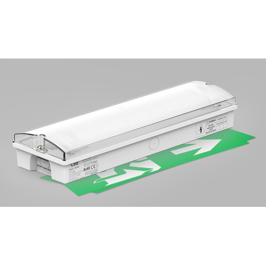 LED2 - LED nužno osvetljenje SAFE ON LED/3W/3,6V 6000K IP65