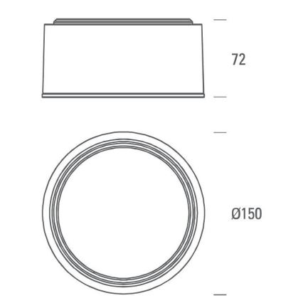 LED2 - LED Plafonjera BUTTON LED/17W/230V srebrno