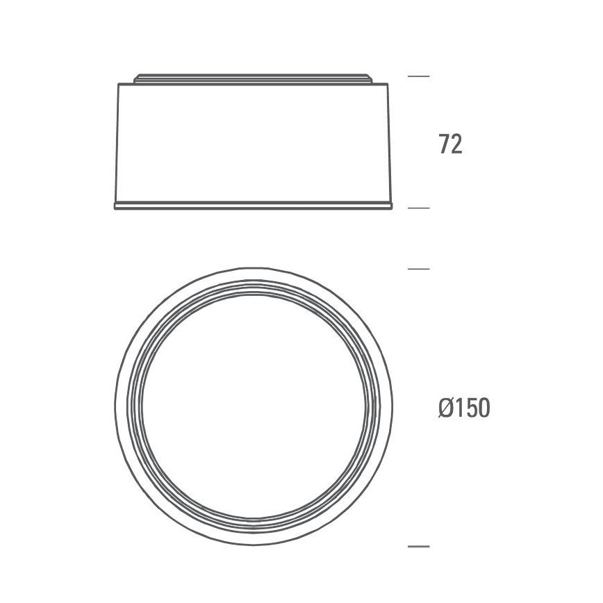LED2 - LED Plafonjera BUTTON LED/17W/230V srebrno