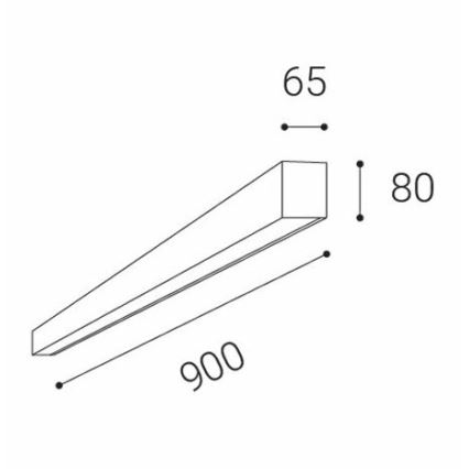 LED2 - LED Plafonjera LINO LED/24W/230V 3000K/3500K/4000K bela 90 cm