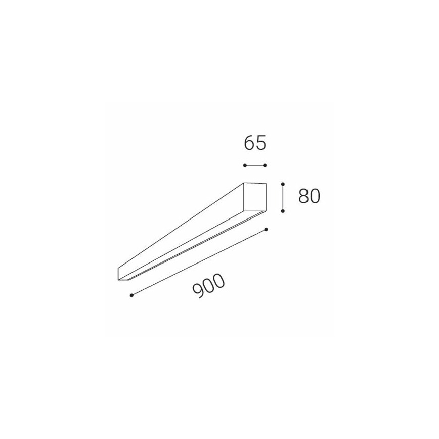 LED2 - LED Plafonjera LINO LED/24W/230V 3000K/3500K/4000K bela 90 cm