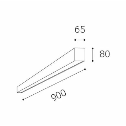 LED2 - LED Plafonjera LINO LED/24W/230V 3000K/3500K/4000K crno 90 cm