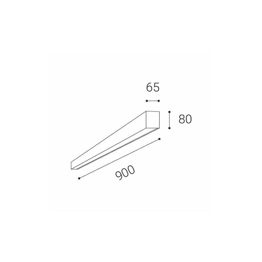 LED2 - LED Plafonjera LINO LED/24W/230V 3000K/3500K/4000K crno 90 cm