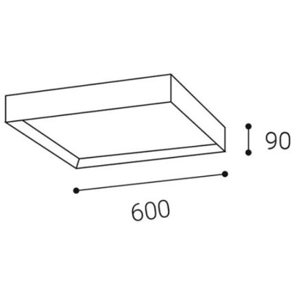 LED2 - LED Plafonjera MILO LED/60W/230V bela 3000/4000K