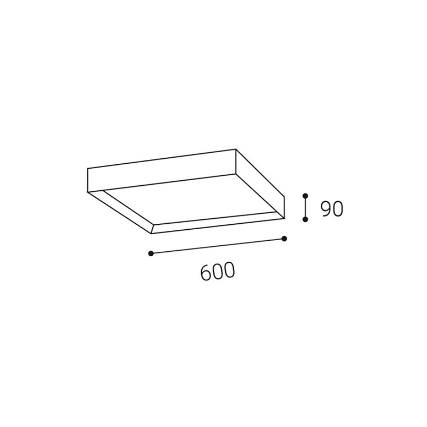 LED2 - LED Plafonjera MILO LED/60W/230V bela 3000/4000K