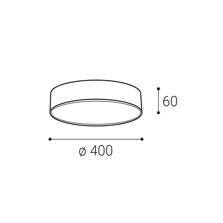 LED2 - LED Plafonjera MONO LED/30W/230V 3000K/4000K crno