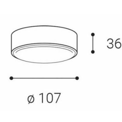 LED2 - LED Plafonjera ROLO LED/6W/230V IP65 antracit