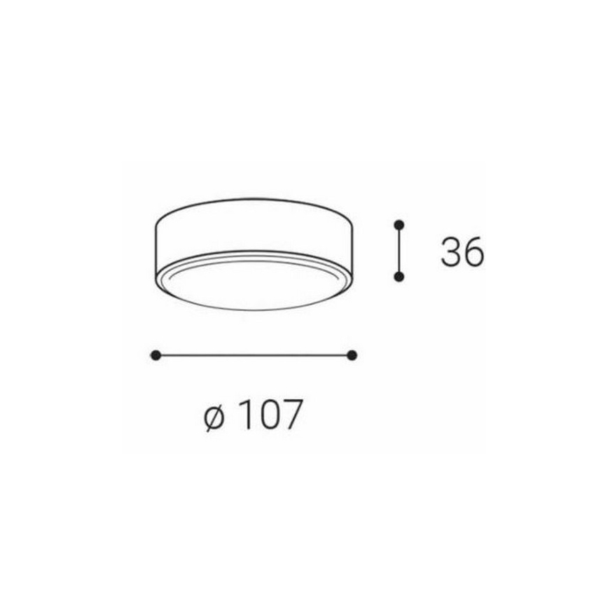 LED2 - LED Plafonjera ROLO LED/6W/230V IP65 antracit