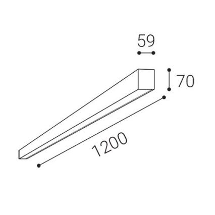 LED2 - LED plafonsko svetlo NOLI LED/40W/230V 3000/3500/4000K 120 cm crna