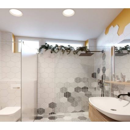LED2 - LED prigušiva ugradna plafonska lampa za kupatilo ZETA LED/10W/230V 3000K IP44