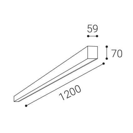 LED2 - LED Prigušiva plafonjera NOLI LED/40W/230V 3000K/3500K/4000K bela