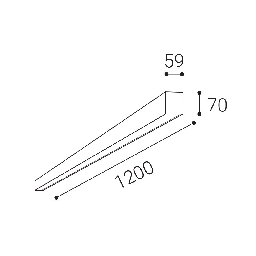 LED2 - LED Prigušiva plafonjera NOLI LED/40W/230V 3000K/3500K/4000K bela
