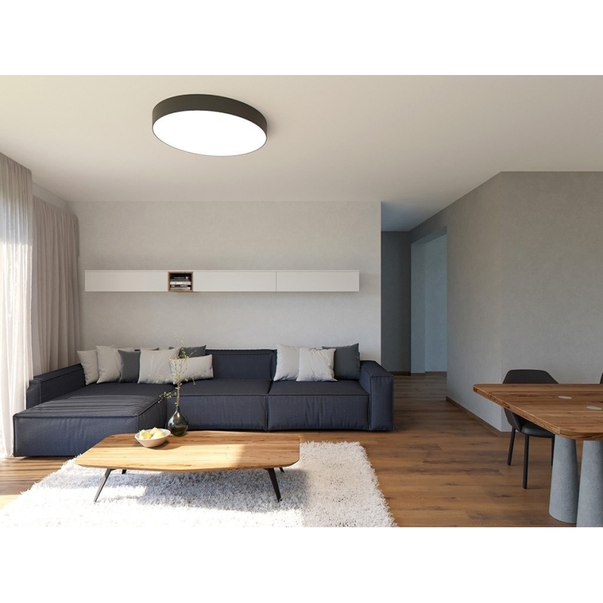 LED2 - LED prigušiva plafonska svetiljka MONO LED/100W/230V 3000K/4000K crna