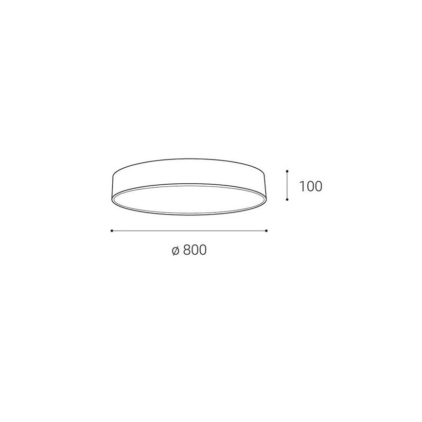 LED2 - LED Prigušiva stropna svjetiljka MONO LED/100W/230V 3000K/4000K bijela