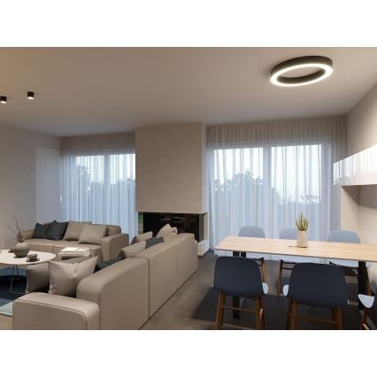 LED2 - LED Prigušiva stropna svjetiljka SATURN LED/50W/230V 3000K/4000K crna