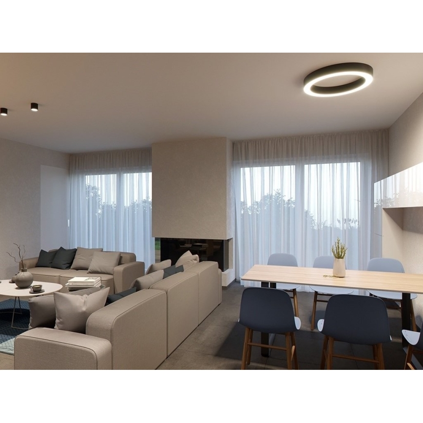 LED2 - LED Prigušiva stropna svjetiljka SATURN LED/50W/230V 3000K/4000K crna