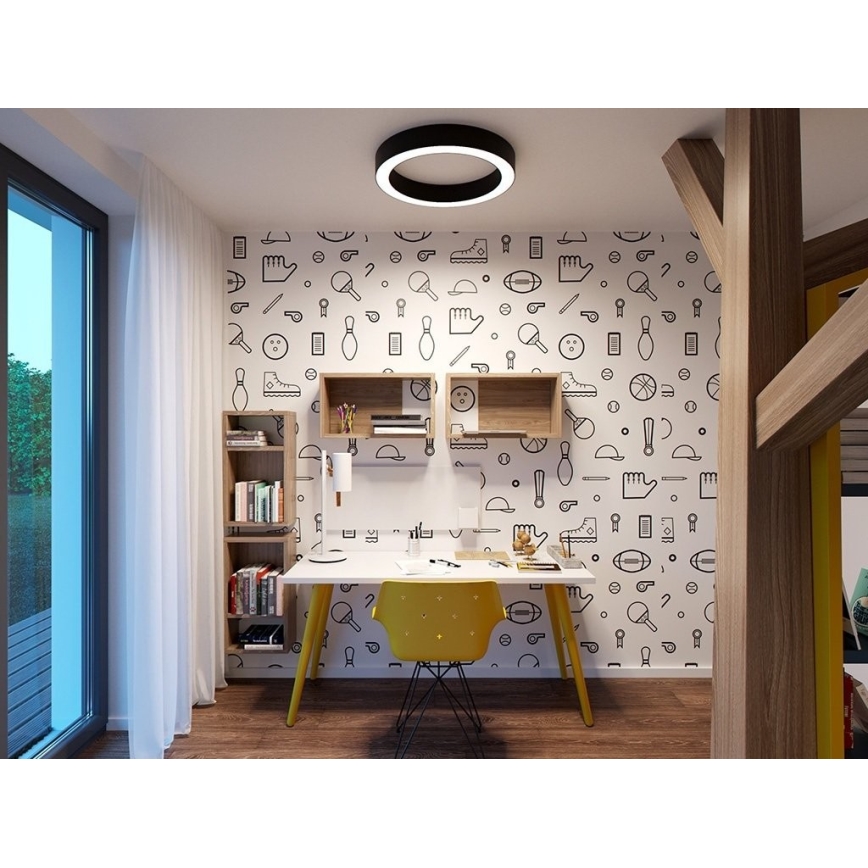 LED2 - LED Prigušiva stropna svjetiljka SATURN LED/50W/230V 3000K/4000K crna
