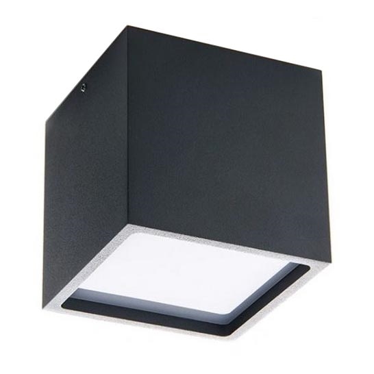 LED2 - LED Spoljašnja plafonjera CUBE LED/12W/230V antracit IP54