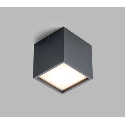 LED2 - LED Spoljašnja plafonjera CUBE LED/12W/230V antracit IP54