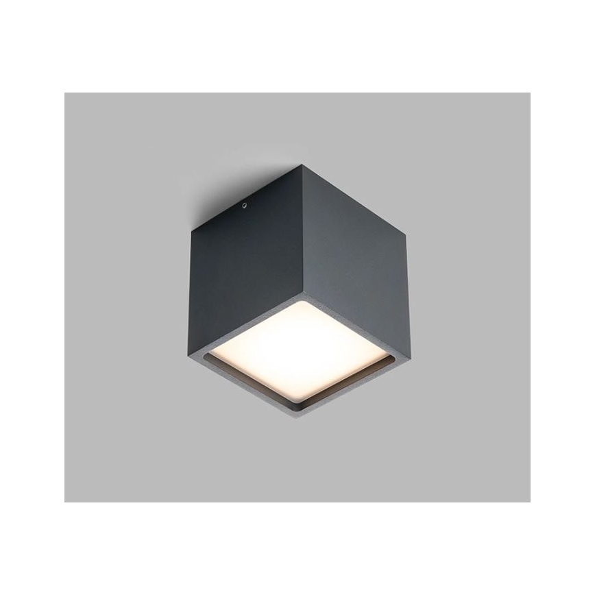 LED2 - LED Spoljašnja plafonjera CUBE LED/12W/230V antracit IP54