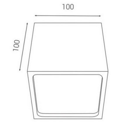 LED2 - LED Spoljašnja plafonjera CUBE LED/12W/230V antracit IP54