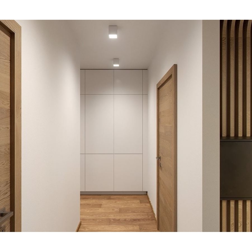 LED2 - LED Spoljašnja plafonjera CUBE LED/12W/230V bela IP54